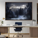 Night Landscape and Trees Wall Art Canvas Print