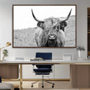 Newfoundland Cow Art Wall Art, Black White Cow Art Wall Art