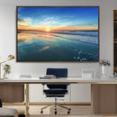 Blue Sky and Beach Wall Art Canvas Print