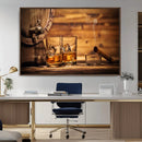Rustic Whiskey and Barrel Canvas Print by MyGreatCanvas | Canvas Wall Art Prints | Photo Prints & Wall Decor