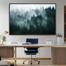 Misty Forest Wall Art – Serene Green Landscape Canvas Print, by MyGreatCanvas | Canvas Wall Art Prints | Photo Prints & Wall Decor