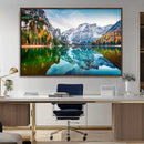 Spectacular autumn view of Braies Lake Wall Art Canvas Print by MyGreatCanvas | Canvas Wall Art Prints | Photo Prints & Wall Decor