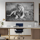 King Forest Lion Wall Art Canvas Print – Framed Majestic by MyGreatCanvas | Canvas Wall Art Prints | Photo Prints & Wall Decor