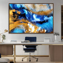 Blue Orange Marble Fluid Effect Canvas Wall Art Print by MyGreatCanvas | Canvas Wall Art Prints | Photo Prints & Wall Decor
