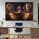 Wine and Barrels Wall Art Canvas Print by MyGreatCanvas | Canvas Wall Art Prints | Photo Prints & Wall Decor