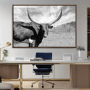 Cattle Wall Art Longhorn Cow Canvas Print