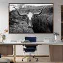 Western Home Wall Art Canvas Print, Framed Texas Longhorn by MyGreatCanvas | Canvas Wall Art Prints | Photo Prints & Wall Decor