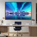Northern Lights above Mountain Wall Art, Northern Lights