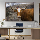 Framed Big Cow Animal Wall Art Canvas Print by MyGreatCanvas | Canvas Wall Art Prints | Photo Prints & Wall Decor
