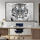Black and White Tiger Wall Art Animal Canvas Print