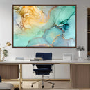 Green Marble Fluid Effect Wall Art Abstract Canvas Wall Art by MyGreatCanvas | Canvas Wall Art Prints | Photo Prints & Wall Decor