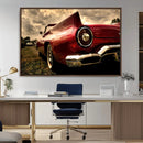Red Classic Car Wall Art Canvas Print