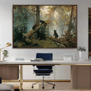 Grizzly Bear Cubs Wall Art Canvas Print