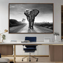 Black and White Elephant Wall Art Canvas Print