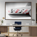 Framed Luck Poker Cards Canvas – Modern Triptych Wall Art,