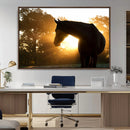 Horse at Sunset Wall Art Animal Canvas Print