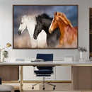 Animal Wall Art Three Horses Farmhouse Art Canvas, Framed by MyGreatCanvas | Canvas Wall Art Prints | Photo Prints & Wall Decor