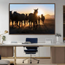 Horse Herd Wall Art Animal Canvas Print