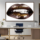 Close Up Lips Wall Art Canvas Print
