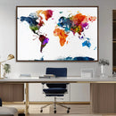 World Map Canvas Print – Detailed Map of the World Wall Art by MyGreatCanvas | Canvas Wall Art Prints | Photo Prints & Wall Decor