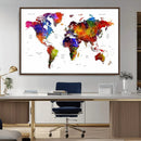 World Map Canvas Print – Detailed Map of the World Wall Art