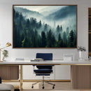 Captivating Misty Forest Wall Art Premium Canvas Print a