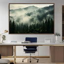 Captivating Misty Forest Wall Art Premium Canvas Print a