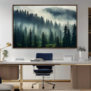 Captivating Misty Forest Wall Art Premium Canvas Print a