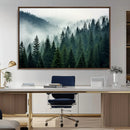 Captivating Misty Forest Wall Art Premium Canvas Print,