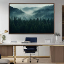 Captivating Misty Forest Wall Art Premium Canvas Print,