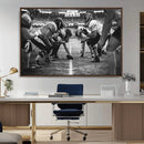 American Football Wall Art Canvas Print Framed Stadium Sport