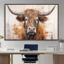 Vintage Scottish Highland Cow Cattle Art, Scottish Highland