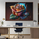 Abstract Rose Wall Art Canvas Print