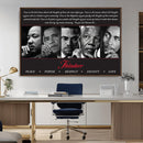 Thinker Quintet Canvas Wall Art – Martin, Obama, Malcolm X,