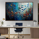 Modern Abstract Fish Shoal Wall Art Canvas Print, Colorful by MyGreatCanvas | Canvas Wall Art Prints | Photo Prints & Wall Decor