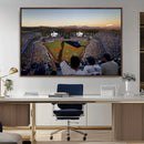 Dodger Stadium Sunset Game Triple Canvas Wall Art - Los
