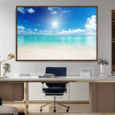 Blue Ocean Wall Art Canvas Print - Tranquil Ocean Paradise