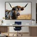 Texas Bull Longhorn Wall Art Canvas Print for Farm House by MyGreatCanvas | Canvas Wall Art Prints | Photo Prints & Wall Decor
