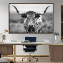 Texas Cow Longhorn Wall Art Canvas Print for Farm House Wall by MyGreatCanvas | Canvas Wall Art Prints | Photo Prints & Wall Decor