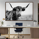 Texas Highland Cow Longhorn Canvas Print - Rustic Farmhouse by MyGreatCanvas | Canvas Wall Art Prints | Photo Prints & Wall Decor