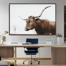 Rustic Bull Wall Art Canvas Print – Modern Longhorn