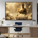 Golden Buddha Wall Art | Yoga Room Decor and Meditation Room by MyGreatCanvas | Canvas Wall Art Prints | Photo Prints & Wall Decor