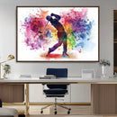 Colorful Golfer Swing Wall Art Canvas Print - Ready to Hang, by MyGreatCanvas | Canvas Wall Art Prints | Photo Prints & Wall Decor