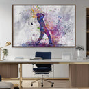 Watercolor Golf Swing Wall Art Canvas Print | Vibrant
