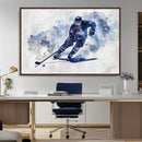 Hockey Player Wall Art Canvas Print - Sports-Inspired