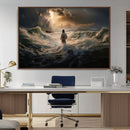Jesus Walking on Water Wall Art Canvas Print - Religious