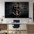 3 Panel Grunge Abstract Anchor Wall Art Canvas Print Set