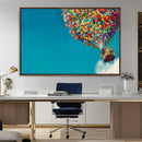 Carl Fredricksen, Up Movie Wall Art, Colorful Balloon House