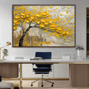 Yellow Blossom Tree Canvas Wall Art - Floral Abstract Modern