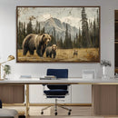 Rustic Grizzly 399 Bear Family Wall Art Canvas Print by MyGreatCanvas | Canvas Wall Art Prints | Photo Prints & Wall Decor